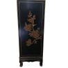 Armoire chinoise laquée avec incrustations de personnages en jade