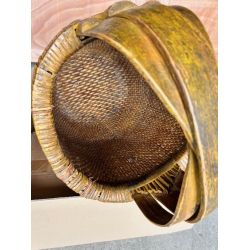 Ancien panier à riz tressé