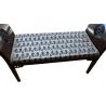 Banc chinois en orme sculpté 