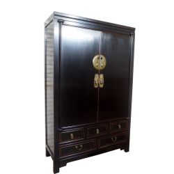Armoire de mariage chinoise noire 