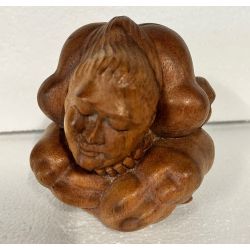 Statue en bois du Yogi libérateur 