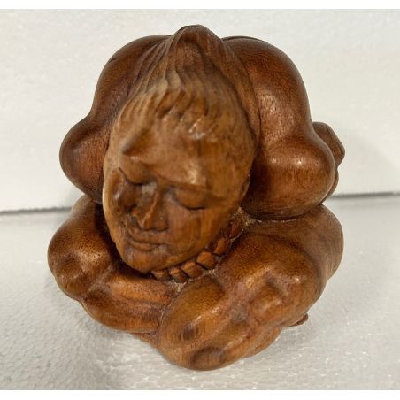 Statue en bois du Yogi libérateur 