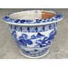 Cache pot vietnamien bleu- Diamètre 39 cm Cache pot vietnamien bleu- Diamètre 39 cm