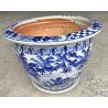 Cache pot vietnamien bleu- Diamètre 39 cm Cache pot vietnamien bleu- Diamètre 39 cm