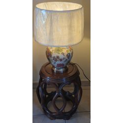 Lampe chinoise porcelaine peinte