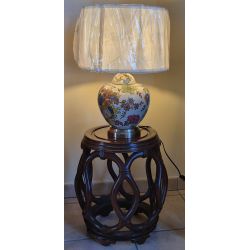Lampe chinoise porcelaine peinte