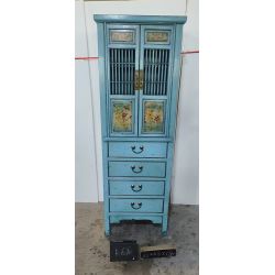 Armoire chinoise bleue peintures anciennes - Livrable février 2026