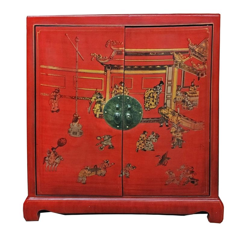 Meuble chinois rouge