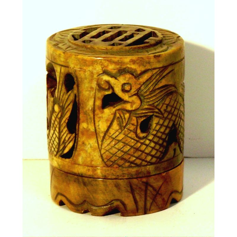 Brûle encens sculpté en pierre