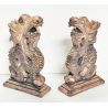 Set de 2 dragons vietnamiens en pierre taillée