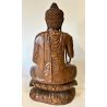 Statue bouddha bois de l'enseignement