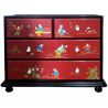 Commode chinoise laque rouge
