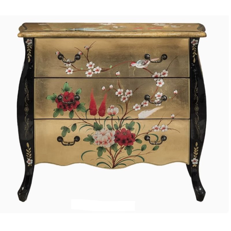 copy ofCommode 6 tiroirs - Laque de Chine dorée à la feuille