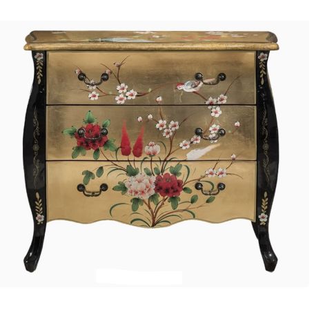 copy ofCommode 6 tiroirs - Laque de Chine dorée à la feuille