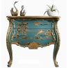 Commode chinoise baroque laque bleue
