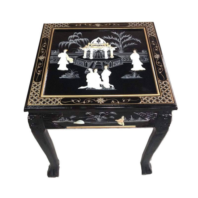 Table de salon chinoise laquée - Bout de canapé