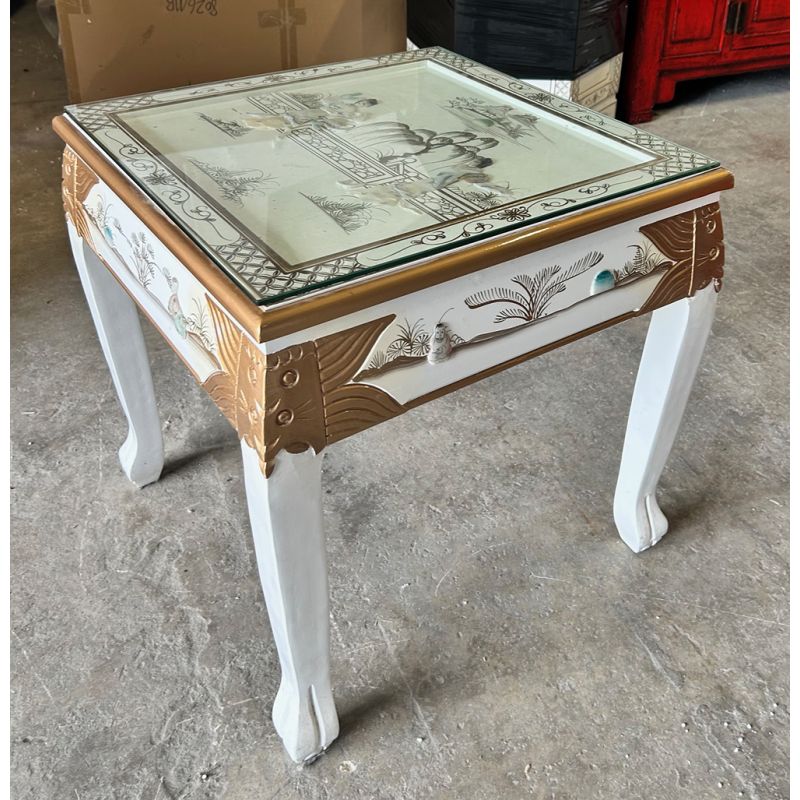 Table de salon chinoise laquée - Bout de canapé