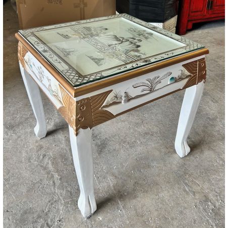 Table de salon chinoise laquée - Bout de canapé