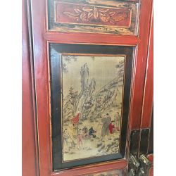 Armoire vietnamienne aux peintures d'origine