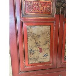 Armoire vietnamienne aux peintures d'origine