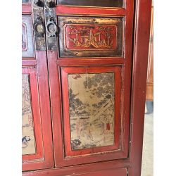 Armoire vietnamienne aux peintures d'origine