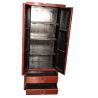 Armoire chinoise rouge sang de boeuf patine à l'ancienne