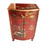 Meuble d'entrée rouge sang de boeuf - meuble chinois laqué