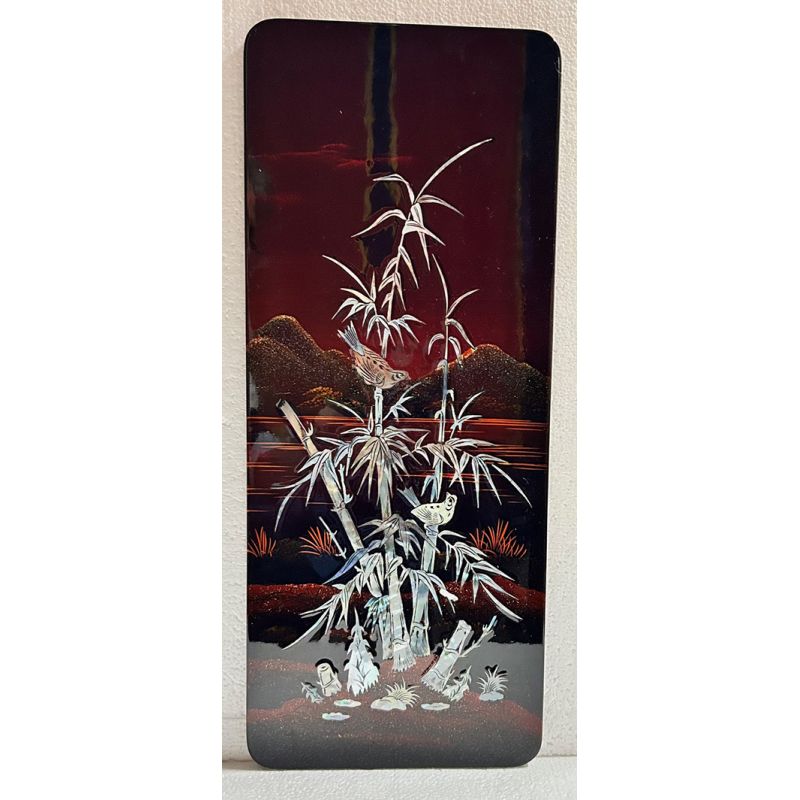 Tableau laqué vietnamien - L'hiver