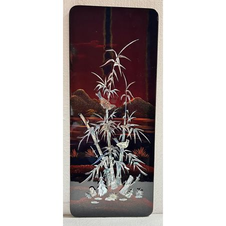 Tableau laqué vietnamien - L'hiver