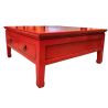 Table de salon chinoise rouge - Arrivage janvier 2026