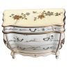 Commode chinoise laque ivoire avec incrustations de geishas en nacre
