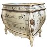 Commode chinoise laque ivoire avec incrustations de geishas en nacre