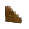 Meuble escalier traversant en mahogany