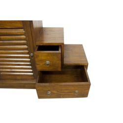 Meuble escalier traversant en mahogany