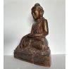 Bouddha birman ancien en bois - Mudra Bhumisparsha
