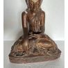 Bouddha birman ancien en bois - Mudra Bhumisparsha
