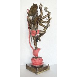 Nataraja 8 bras en bronze rose