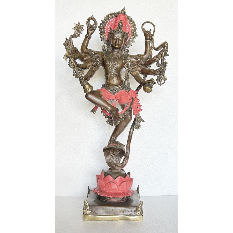 Nataraja 8 bras en bronze rose