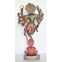 Nataraja 8 bras en bronze rose