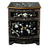 Chevet chinois laque noire fleurs de prunier