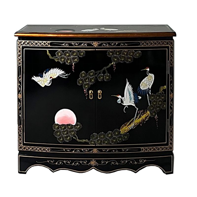 Buffet chinois laqué décoré artisanalement