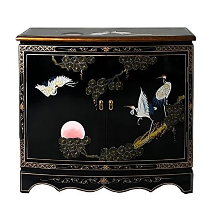Buffet chinois laqué décoré artisanalement