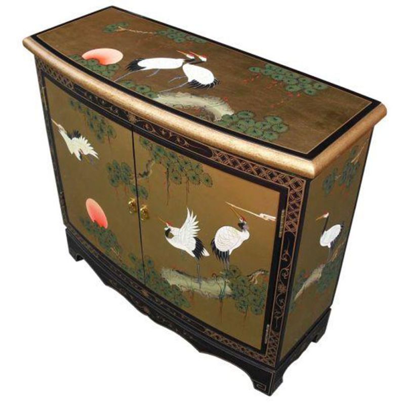 Buffet chinois laque dorée peinte artisanalement