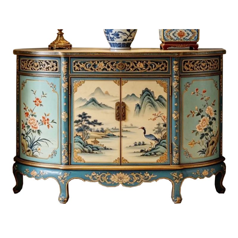 Buffet chinois bleu