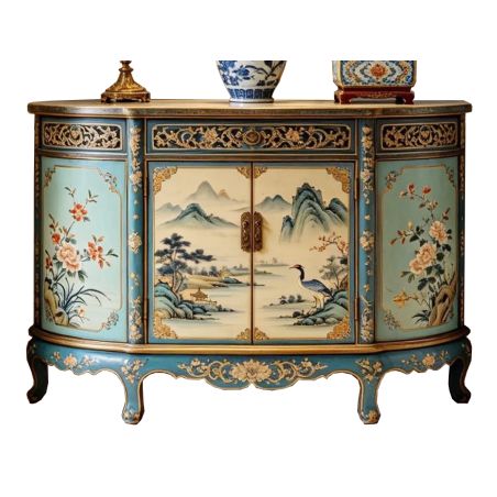 Buffet chinois bleu