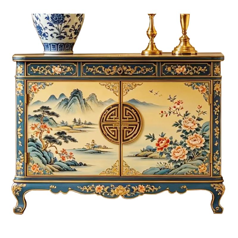 Buffet chinois bleu de la longévité