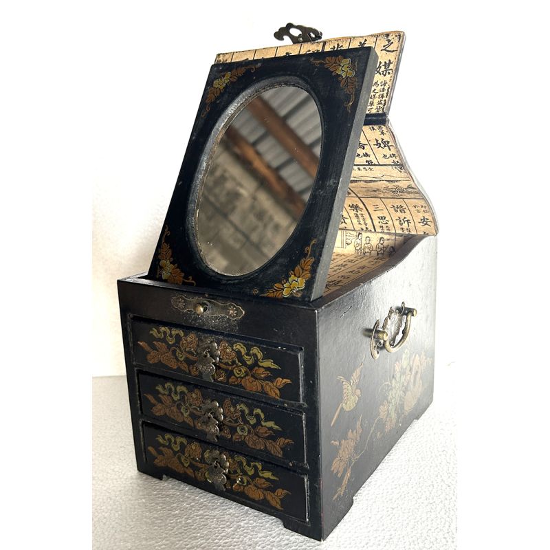 Boîte à bijoux chinoise oiseau de paradis