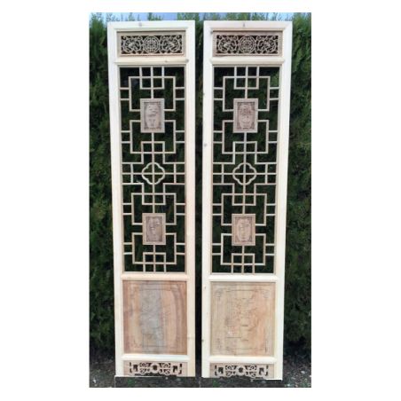 Porte en bois sculptées -De claustra à portes coulissantes.
