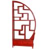 Etagère rouge avec embase sculptée