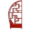 Etagère rouge avec embase sculptée